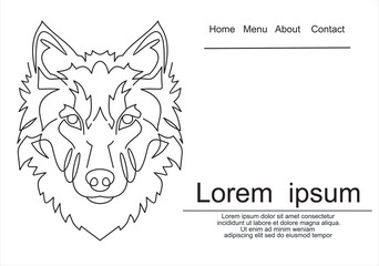 Simple Wolf Creative Concept Logo Design Template