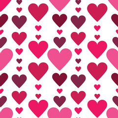 Seamless pattern with colorful hearts. Design for St. Valentine's day decoration.