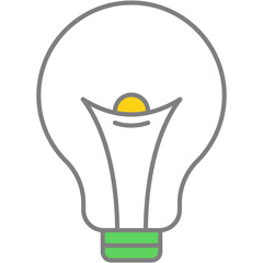 Idea light bulb icon vector electric lamp