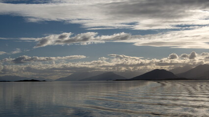 Sunset over the Beagle Channel near Ushuaia, Argentina