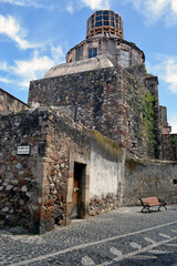 old castle in the village of the town
