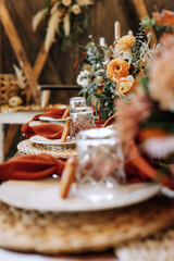 fall wedding table setting