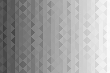 Gray color. Halftone triangles, stylized geometric pattern and background. Abstract mosaic, illustration.