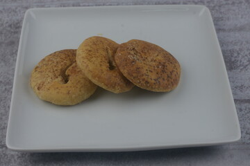 Fresh baked bakorkhani ready to eat.