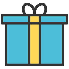 Surprise gift box with present or bonus vector icon