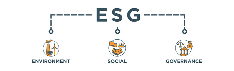 ESG banner web icon vector illustration