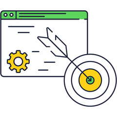 Fototapeta premium Seo performance web icon business targeting vector
