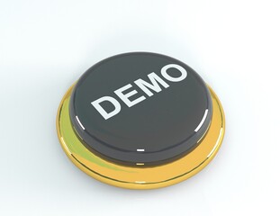 3d demo button isolated 