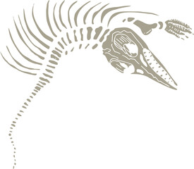 Stencil imprints of fossil of prehistoric animal dinosaur, bird, lizard, fish. Gray archeology fragments. Set of realistic hand drawn sketch art. PNG illustration