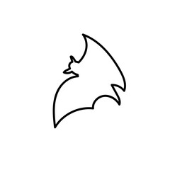 flying bat silhouette
