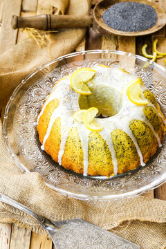 gâteau au citron avec glacage au sucre