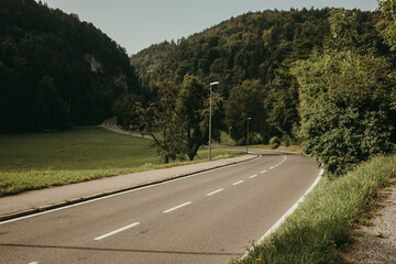 Beautiful mountain road in the Austrian Alps.