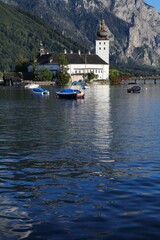 Gmunden Lake Traun in Austria. Lake Traun (Traunsee).