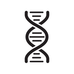 DNA Helix Icon Vector Illustration Flat Design