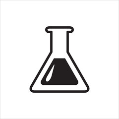 Erlenmeyer Flask Laboratory Glass Icon VectorTemplate Illustration Design