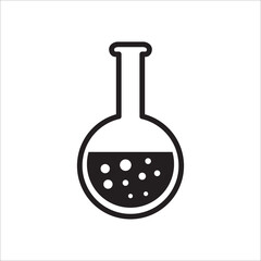 Erlenmeyer Flask Laboratory Glass Icon VectorTemplate Illustration Design