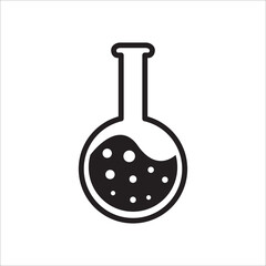 Erlenmeyer Flask Laboratory Glass Icon VectorTemplate Illustration Design