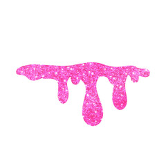 Hot Pink Shiny Decorative Glitter Dripping Border