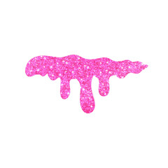 Hot Pink Glowing Glitter Dripping Border