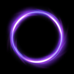 Abstract Glowing Circle, Elegant Illuminated Light ring. Vector Illustration