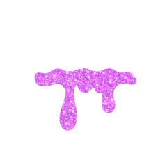 Purple Elegant Glitter Dripping Border
