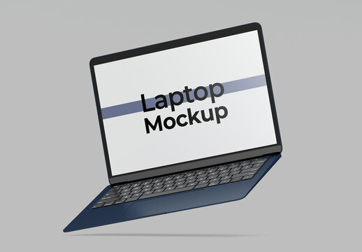 Floating Laptop Mockup