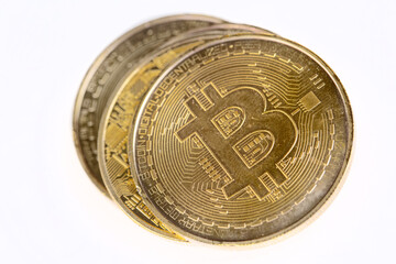 Photo Gold Bitcoins (new virtual currency)