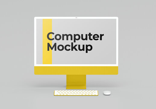 Front View Computer Mockup