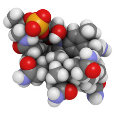 Vitamin B12 (cyanocobalamin) molecule