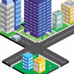 Obraz premium watercolor buildings