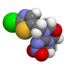 Thiamethoxam insecticide molecule, chemical structure