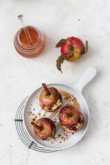 Baked Apples Stuffed with pecans, oatmeal and cinnamon