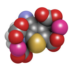 Strontium ranelate osteoporosis drug, chemical structure.