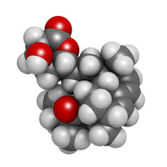 Simvastatin cholesterol lowering drug (statin class), chemical structure.