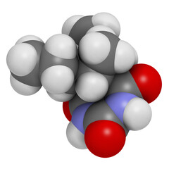 Secobarbital barbiturate sedative, chemical structure.