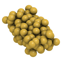 Sulfur (octasulfur, S8) crystal structure