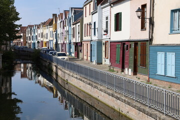 Les rives de la rivière Somme, ville de Amiens, département de la Somme, Franc