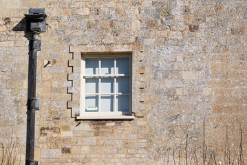 Georgian Window In Stone Wall