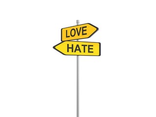 Love or hate sign