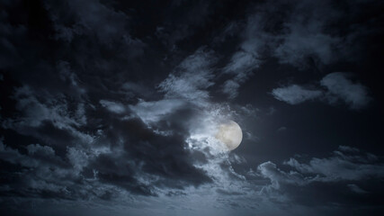 Dramatic full moon night