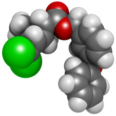 Permethrin pyrethroid insecticide. Used to treat scabies and head lice in humans. Used to impregnate mosquito nets and in flea collars for dogs.