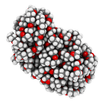 Polyethylene glycol 10.000 (PEG 10.000) molecule, chemical structure. Forms of PEG are used as laxatives, etc