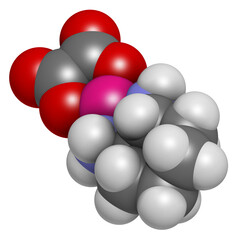 Oxaliplatin cancer chemotherapy drug, chemical structure.