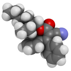 Octocrylene sunscreen molecule.