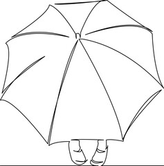umbrella with legs