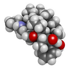 Monomethyl auristatin E (MMAE, vedotin), the cytotoxic payload of brentuximab vedotin antibody-drug conjugate.
