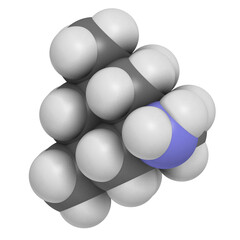 Memantine Alzheimer's disease drug, chemical structure.