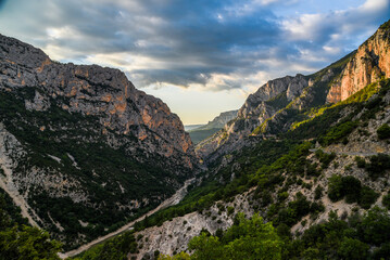 Fototapeta na wymiar Beautiful landscape of the Verdon canyon in France.