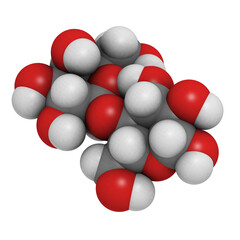Lactose milk sugar molecule.