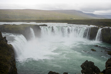 Goðafoss is one of the best known and most spectacular waterfalls in Iceland, located in the north of the island, at the beginning of the Sprengisandur road.